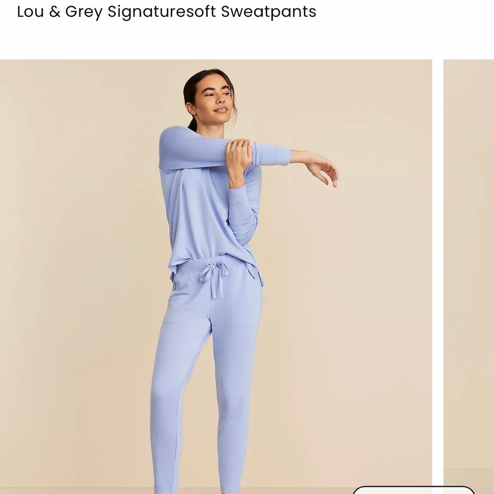 New! Lou & Grey Signaturesoft Set - Sweatpant and Top in Red